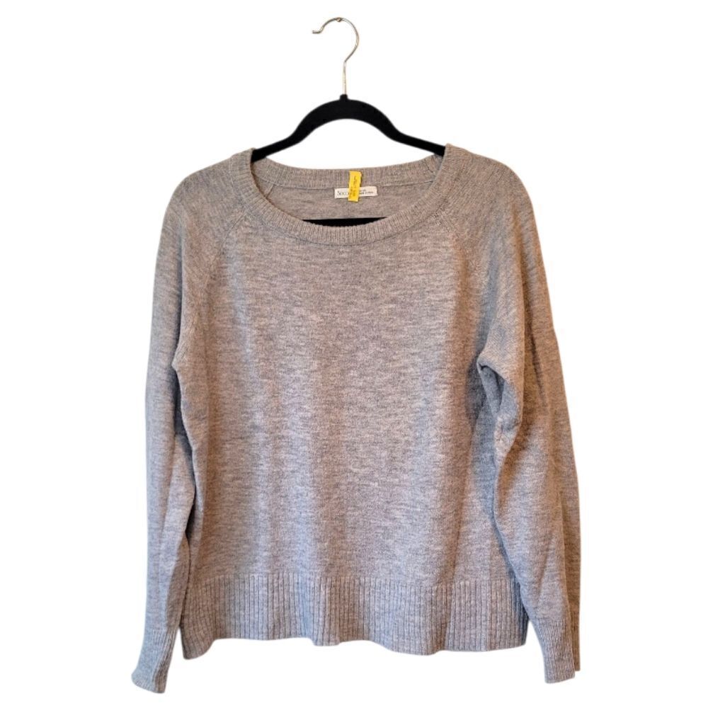 BeCool Women's Grey Casual Crew Neck Wool Blend Sweater Size S/M